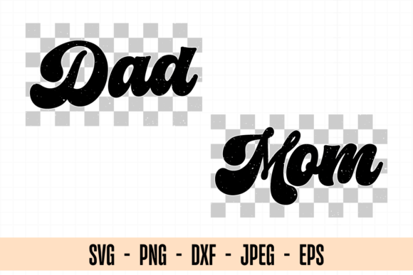 Checkered Dad Mom Svg: Graphics for Local Branding