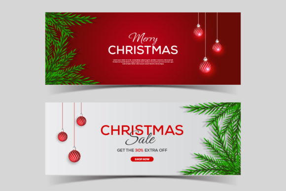 Christmas Banner Set Sale: Graphics for Holiday Selling