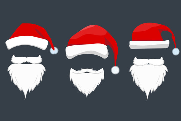 Christmas Hat and Beard Graphics for Crafters