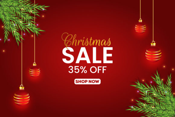 Christmas Sale Banner Vector: Graphics for Holiday Crafting