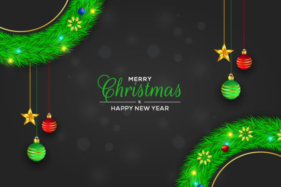 Christmas Wreath Background: Graphics for Creative Publishing