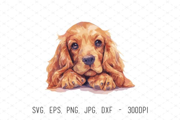 Cocker Spaniel Dog Sublimation Clipart