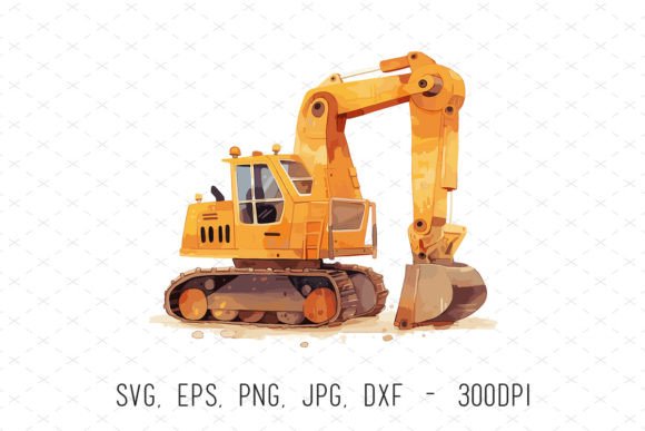 Construction Truck Excavator Clipart Png: Graphics and Illustrations for Real Projects