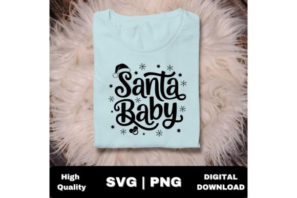 Cute Santa Baby Hat Christmas SVG Graphics