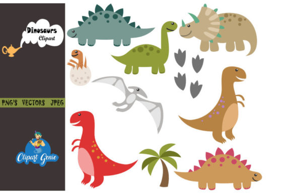 Dinosaurs Clipart Bundle: Graphics for Creative Sellers