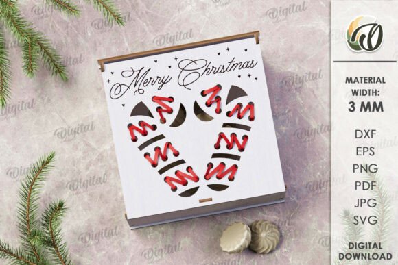 Embroidery Christmas Gift Box Laser Cut