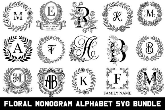 Floral Monograms SVG Bundle Review