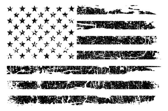 Grunge Distressed American Flag Design