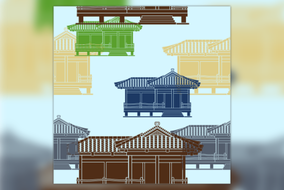 Japanese Traditional House Pattern Graphics and Patterns