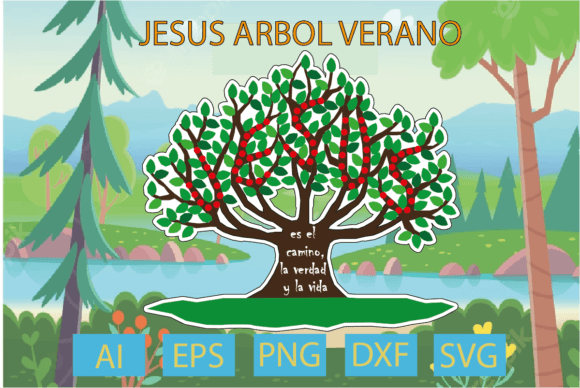 Jesús Árbol Verano: Graphics for T-Shirt Designs