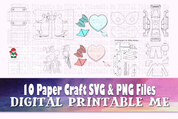 Paper Crafts for Kids, SVG PNG, 10 Image