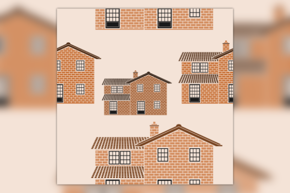 Two Floors English House Pattern: Graphics and Patterns for Editorial Design